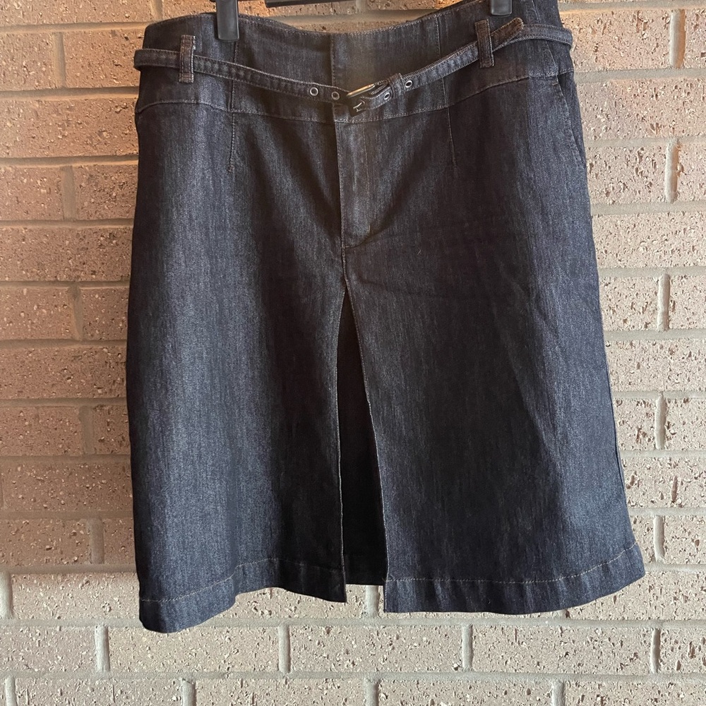 Axcess Dark Blue Denim Midi Skirt